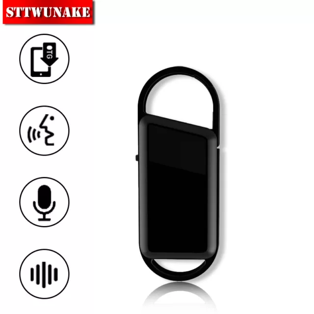 Mini voice activated recorder hidden keychain recording listening spy device