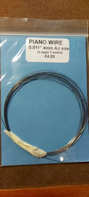 PIANO WIRE METALWORKING WIRE ROSLAU POLISHED-ROUND -Full 1/2kg