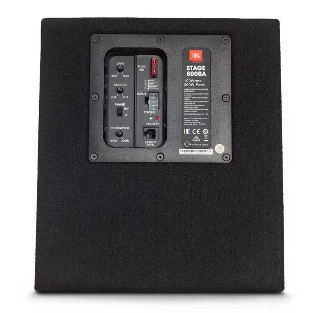 JBL STAGE 800BA 200W 8" Port Powered Active Car Van Subwoofer Einbauverstärker NEU 2