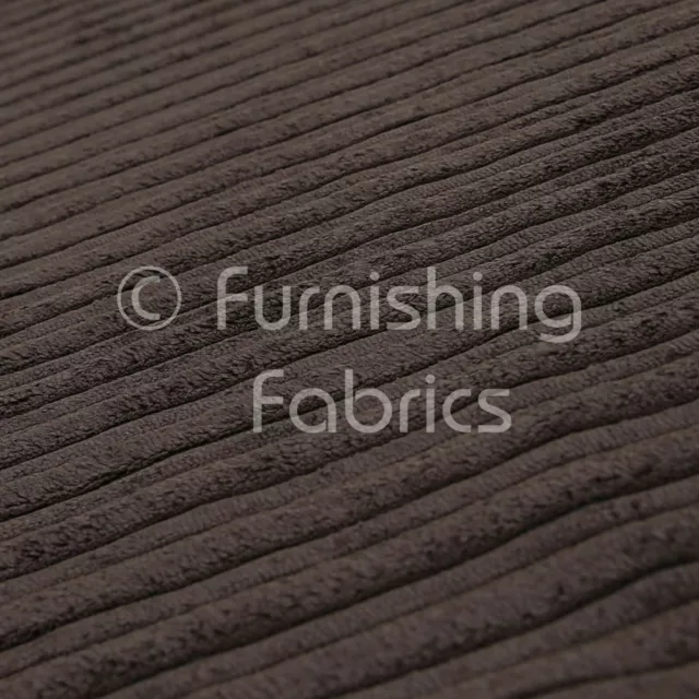 Soft Thick Chunky Super Jumbo Cord Upholstery Fabric Material Brown Chocolate
