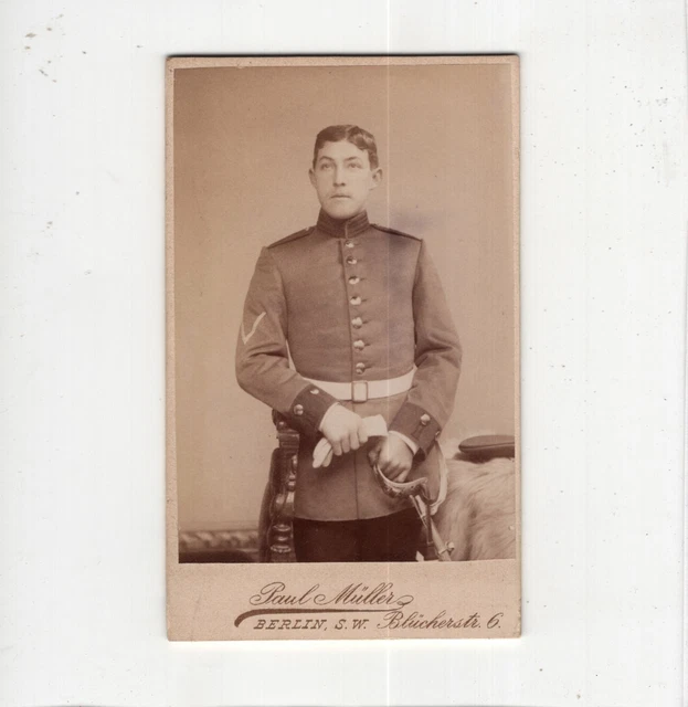 CDV Foto Soldat - Berlin um 1890