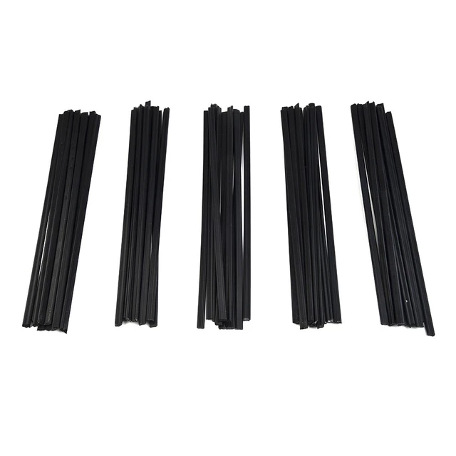 Varillas de soldadura de plástico negras duraderas de 200 mm PP para profesionales de reparación de automóviles 50 piezas