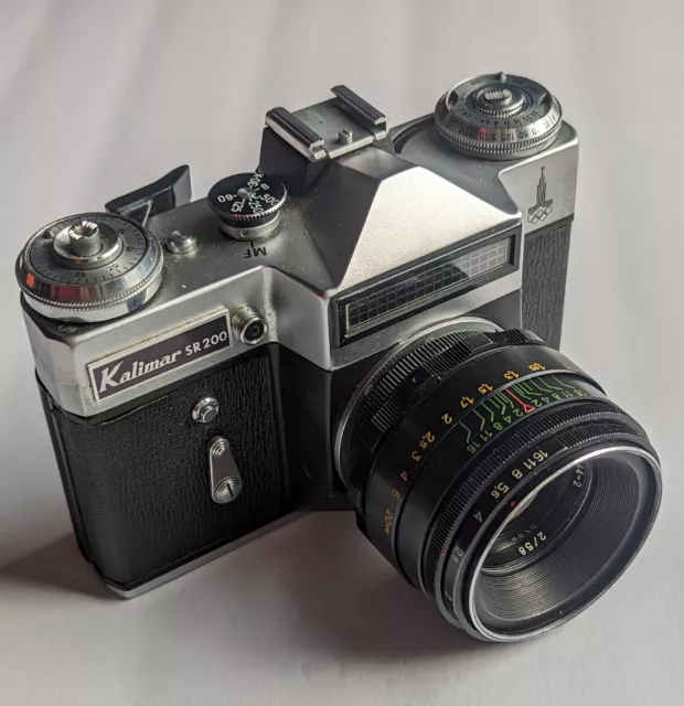 Vintage Kalimar SR-200  35mm Film SLR Camera with Helios-44 Lens 58m f2, case &
