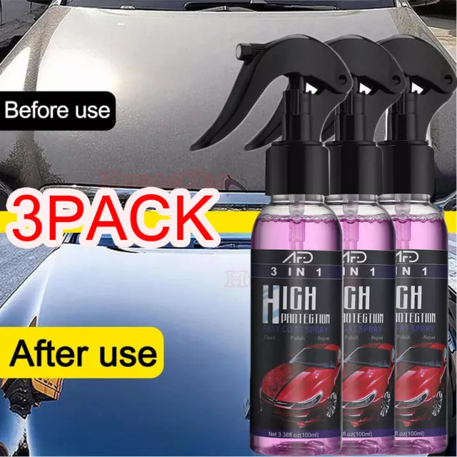 3PACK HIGH PROTECTION Quick Car Coat Ceramic 3 in 1 Coating Spray-Fast  Dispatch £10.57 - PicClick UK