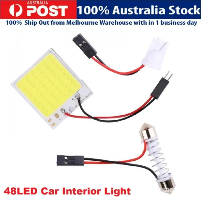 1PCS Auto Car Interior Reading Plate 48SMD DC12V  Panel Dome Lamp LED Roof Light