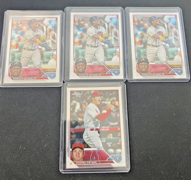 2023 TOPPS CHROME Shohei Ohtani Ronald Acuna Jr MVP Buyback? 4 Card Lot