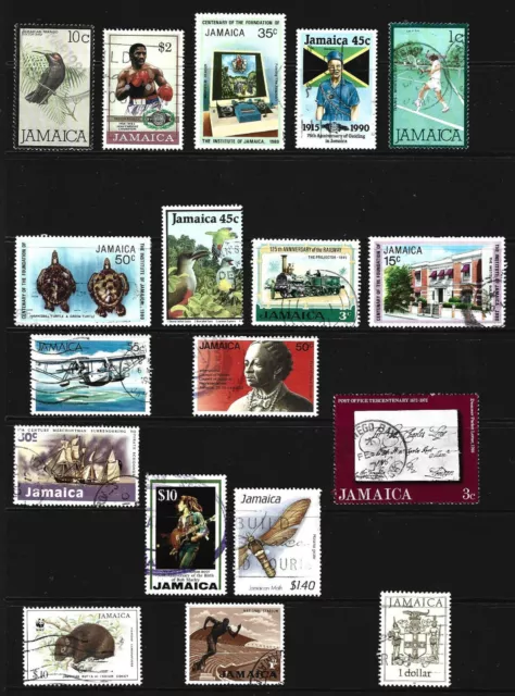 Jamaica .. Excellent collection of used postage stamps .. 12585