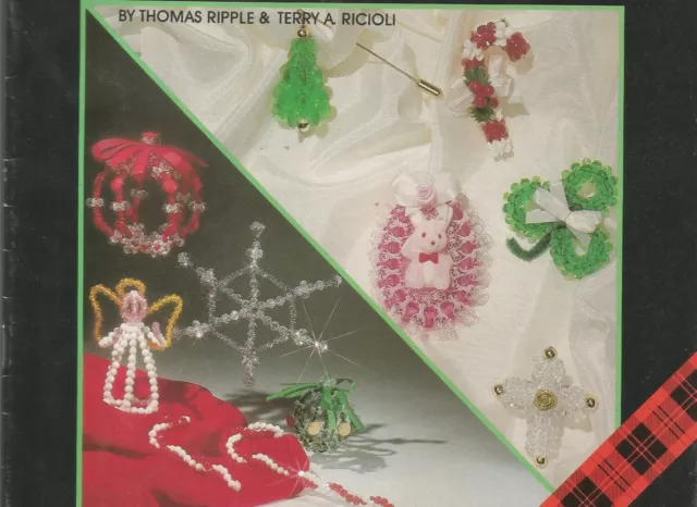 Campanas de pavo con cuentas de patrones navideños cruz de cisne calabaza ángel L31