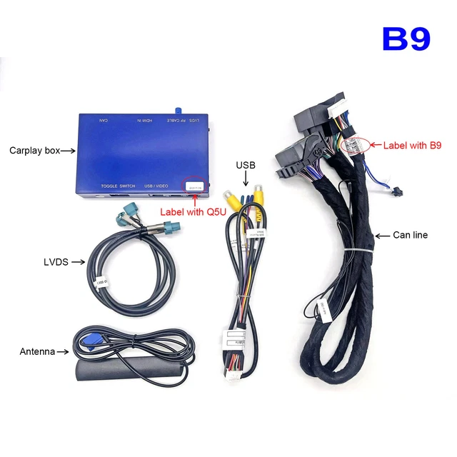 KIT DECODIFICATORE NAVIGATORE mappa automatica wireless Carplay Android