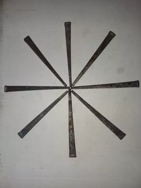 [C15] --- 50X Lot Vintage Antique 2.25" Square Cut Nails Garage Find