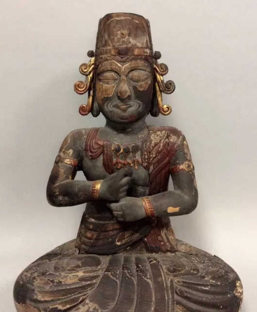 Museum-Quality, Antique, Japanese Wooden Sculpture-Statue of Buddha - Pre-1700s 2