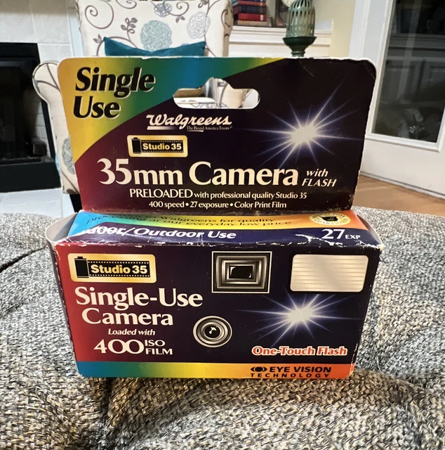 VINTAGE WALGREENS SINGLE Use Camera Studio 35 400 ISO Film 27 Exp