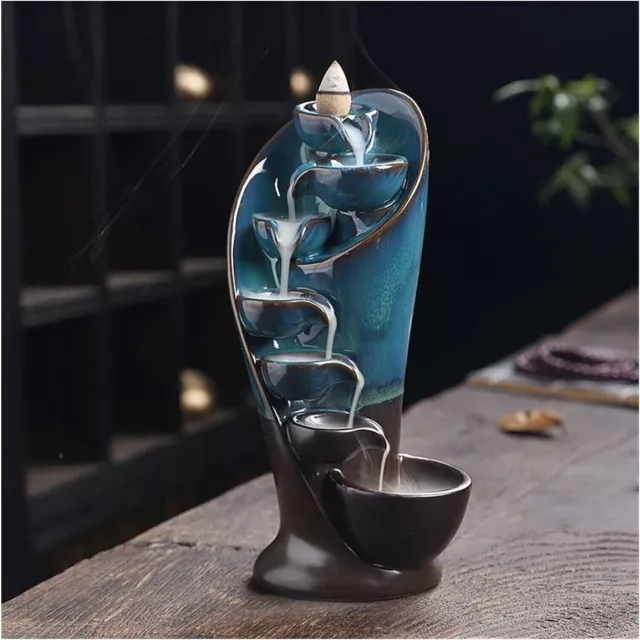 Porta Incenso Ceramica Aromaterapia  Bruciatore A Cascata Decorazione Yoga Casa