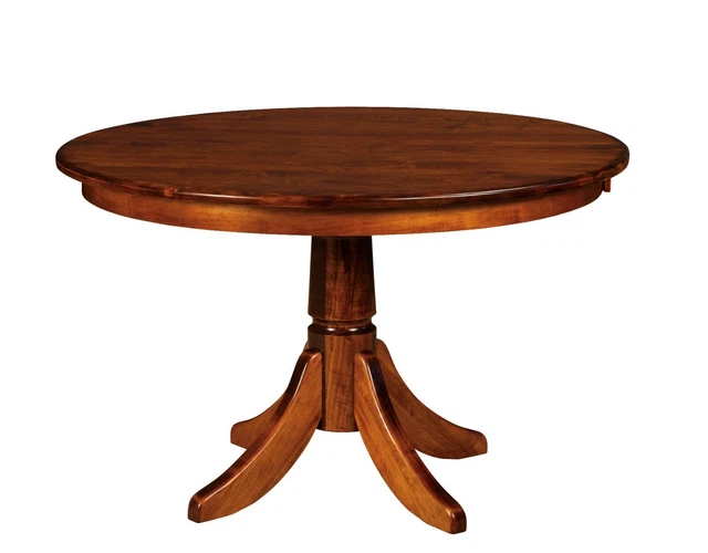 IN STOCK Amish Round Pedestal Dining Table Solid Wood Traditional 42 