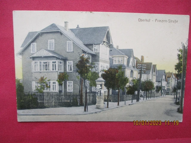 Oberhof in Thüringen. Prinzen- Straße. AK von 1917! Villen. Littfaßsäule.