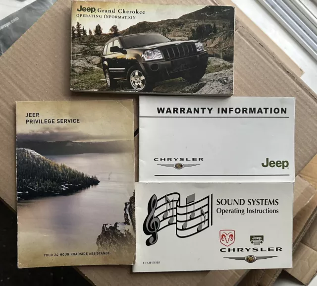 2005 Jeep Grand Cherokee Owners Manual Handbook Pack