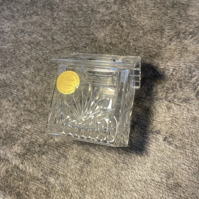 PRINCESS HOUSE 24 Lead Crystal Bird House Trinket Box Lidded Made in