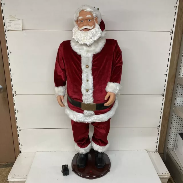 Gemmy Life Size Animated Singing Dancing Christmas Karaoke Santa 4 ft. Tall VTG