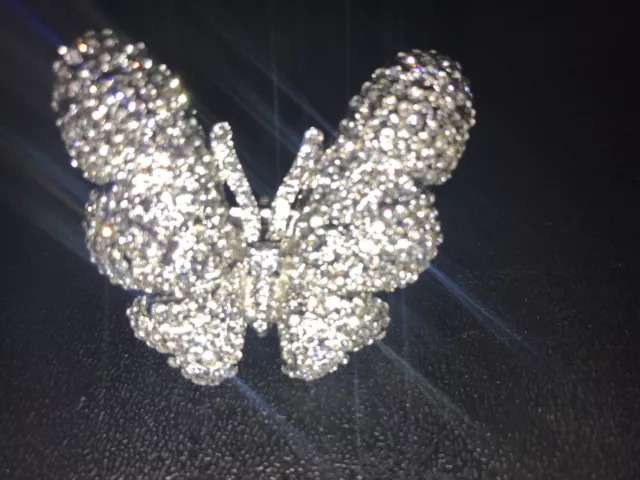 Rhinestone Butterfly Ring. New with tag