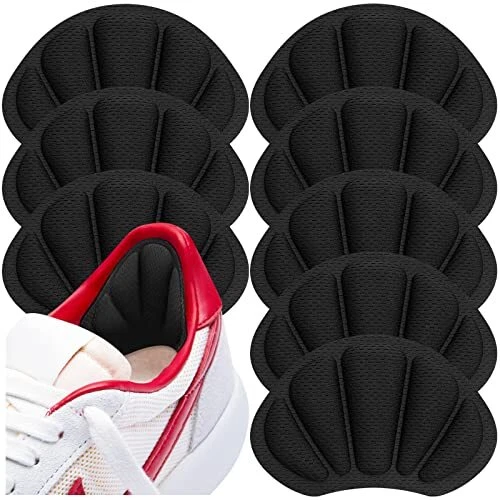 Shoe Heel Inserts, 8 Pcs Mesh Self-Adhesive Heel Cushion Pads for Back of Hee...