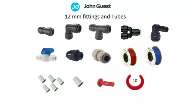 John Guest JG 12mm Push Fit SpeedFit Fittings - Caravan/Motorhome/Boat/Campervan