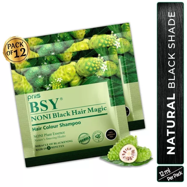 Champú BSY Noni Black Hair Magic Hair color (12ml x 12 sobres) Envío gratis 3