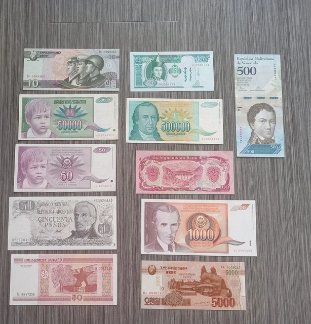 LOT DE BILLETS du monde EUR 29,00 - FR LOT DE BILLETS du monde EUR 29,00 - FR