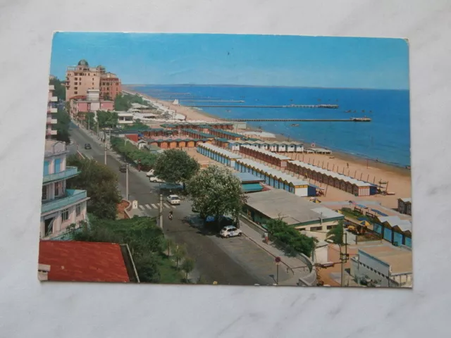 Cartolina Lido Di Venezia Panoramica Della Spiaggia Animata Viaggiata