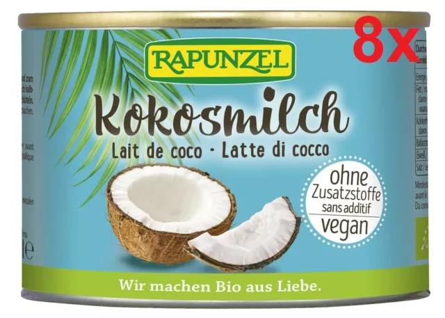 Rapunzel Kokosmilch vegan bio 8 x 200 ml