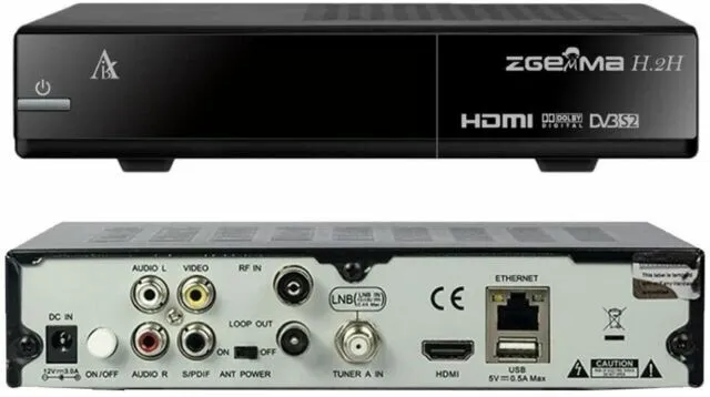 Zgemma H.2H Twin Tuner Satellite T2/Cable  Receiver Enigma 2 Linux