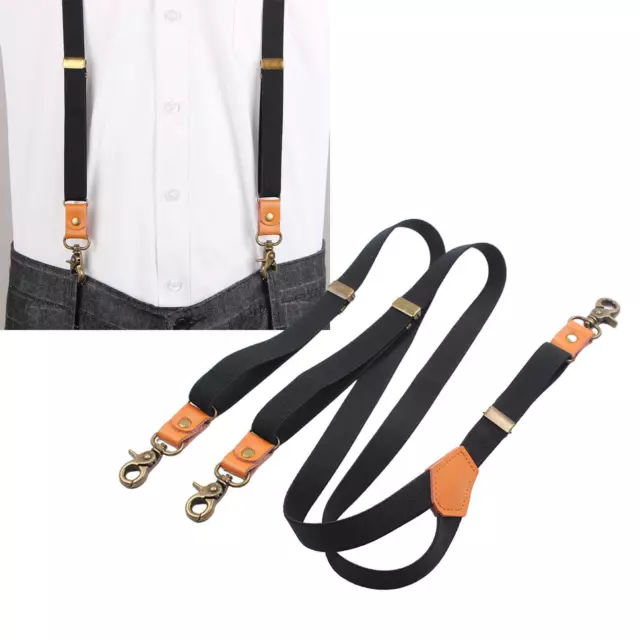 Men's Suspenders Heavy Duty Hooks Adjustable Y Back Elastic Fashion Adjustable