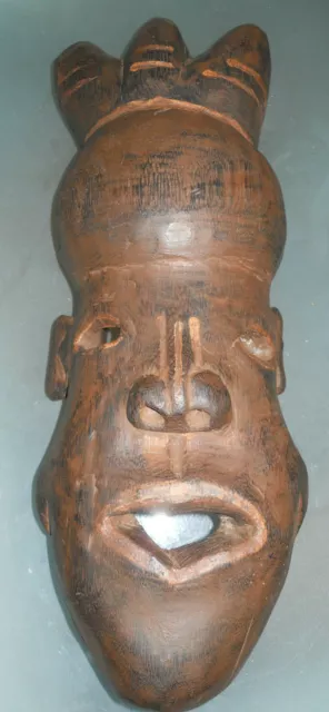 Antica Maschera Tribale Africana Alto Volta ( Burkina Faso ) Etnia Gurunsi