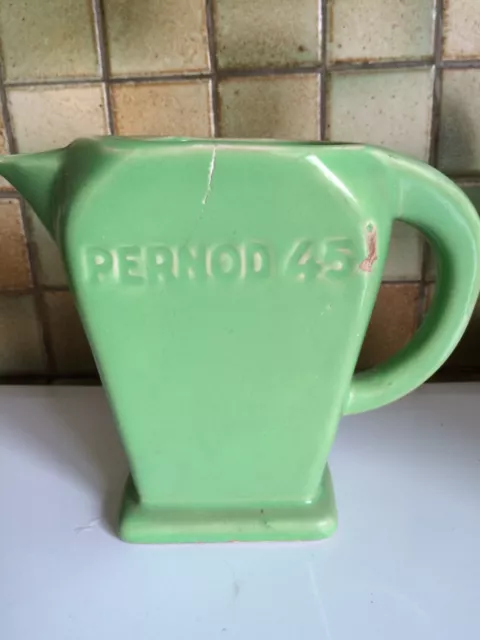 ancien  Pichet Publicitaire PERNOD 45 PERNOD FILS VERT