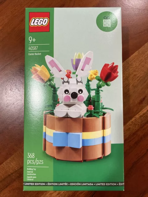 Lego 40587 Easter Basket White Bunny Rabbit Flowers New Sealed Retired