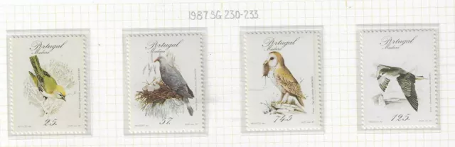 Portugal-Madira 1987 BIRDS set of 4  MINT NH