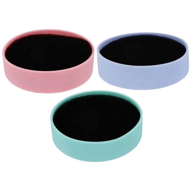 3 piezas de eliminación de color esponja cepillo maquillaje caja de limpieza maquillaje cepillo limpiador