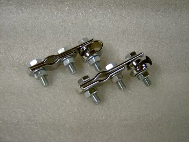 2 Mirror Brackets Chrome Fits Lambretta And Vespa Racks