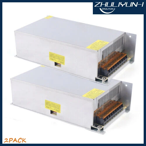2PCS 12V 50A  Amp Switching Power Supply Adapter for LED Strip Light AC DC