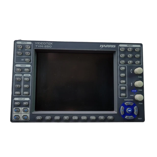 Videotek Harris TVM-850 Waveform Vector Monitor | AS IS - For Parts