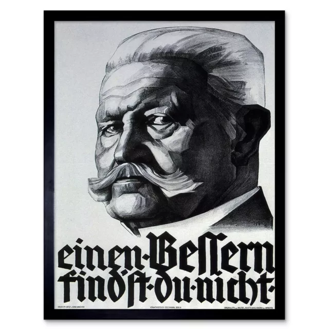 Parlamentswahlen Hindenburg Paul von Deutschland Vintage Werbung gerahmter Druck