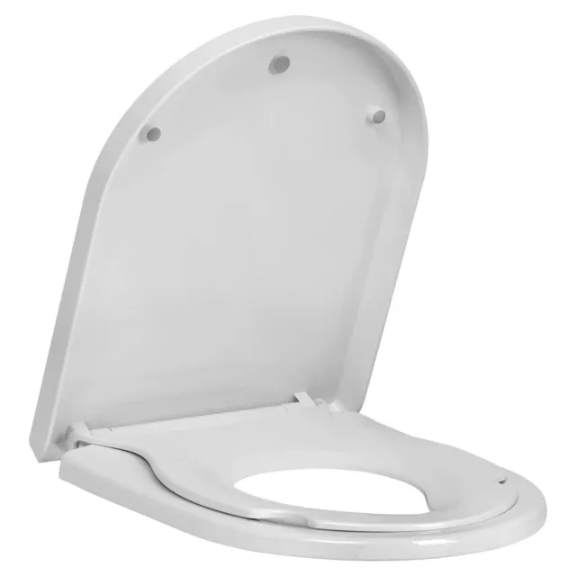 FAMILY D Shape Toilet Child White Training Seat Soft Close Top & Bottom Fixing