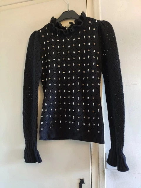 Pull Tunique BY JACOBS Beige Maille Ajourée - Taille XS Mais Large, Occasion Très Bon état