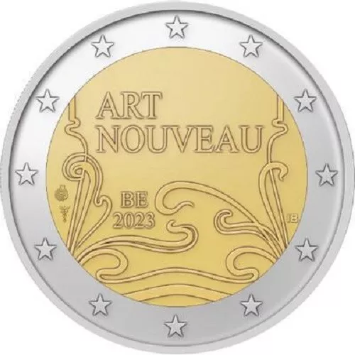 1x 2euro commémorative Belgique 2023 - Art nouveau (neuve)