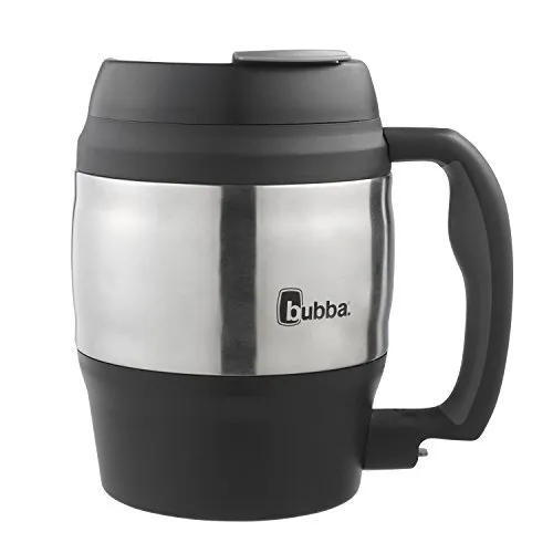 Bubba Classic Insulated Mug, 52oz Double-Insulated Mug with Handle, Black