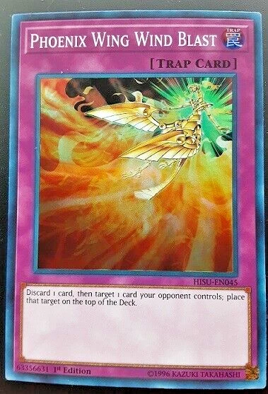 YUGIOH Phoenix Wing Wind Blast HISU-EN045 1st Ed Super Rare NM 1x