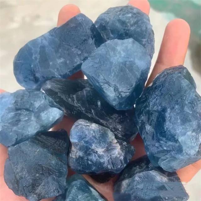 Raw Rough Natural Blue Fluorite Rocks Chunks Crystal Chakra Mineral Specimen 1PC