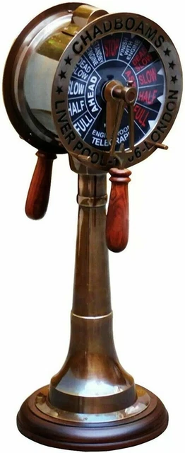 Vintage Brass Telegraph 18" Liverpool London Ship Marine Antique Engine Room