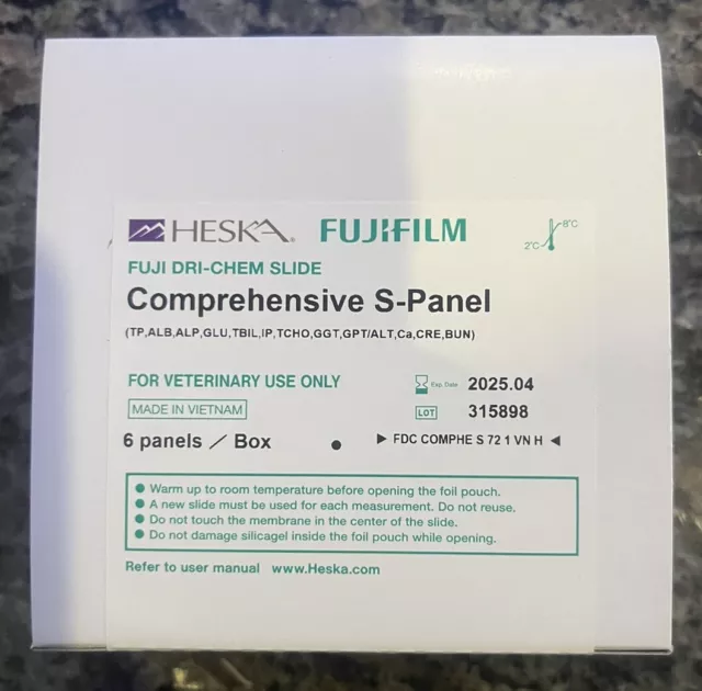 Heska Dri-Chem Comprehensive S-panel (6 Panels Per Box) Fuji-Film Exp 2025 Apr
