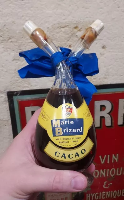Bouteille carafe apéritif Marie BRIZARD Anisette Cacao pleine 60 ? COLLECTOR !!!