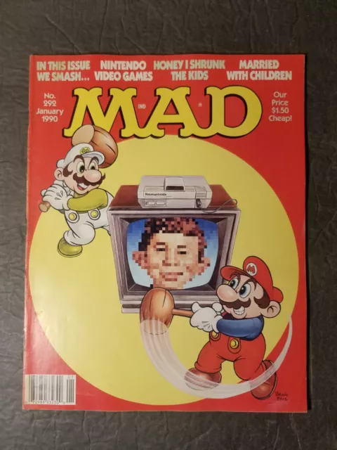 MAD Magazine #292 Jan 1990 Super Mario Bros. Nintendo, Married with Children VG